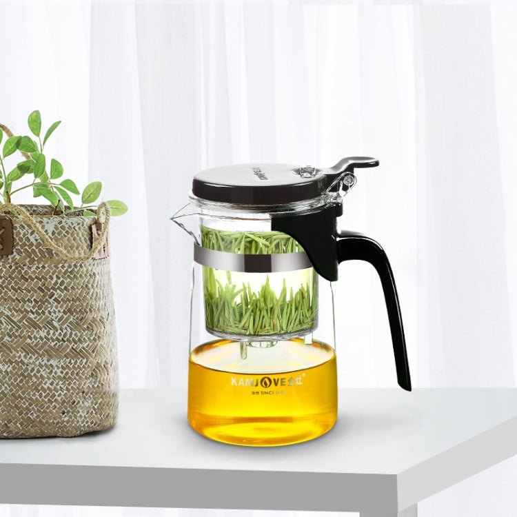 KAMJOVE Elegant Cup Bubble Teapot Office Flower Teapot Heat - resistant Glass Tea Set, Model:K - 201 500ML - British D'sire