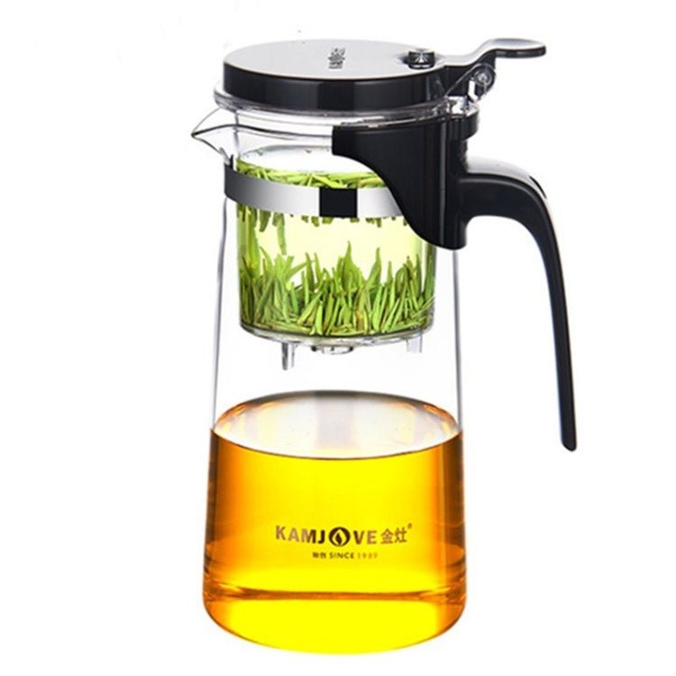 KAMJOVE Elegant Cup Bubble Teapot Office Flower Teapot Heat - resistant Glass Tea Set, Model:K - 202 750ML - British D'sire