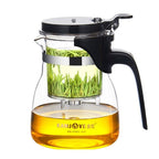KAMJOVE Elegant Cup Bubble Teapot Office Flower Teapot Heat - resistant Glass Tea Set, Model:K - 204 600ML - British D'sire
