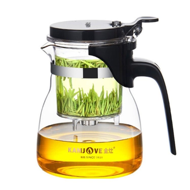 KAMJOVE Elegant Cup Bubble Teapot Office Flower Teapot Heat - resistant Glass Tea Set, Model:K - 204 600ML - British D'sire
