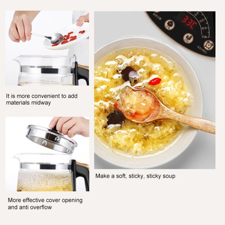 KAMJOVE HT - 590 Fully Automatic Water - proof Bird's Nest Stew Cup Glass Health Pot Multi - function Tea Maker CN Plug - British D'sire