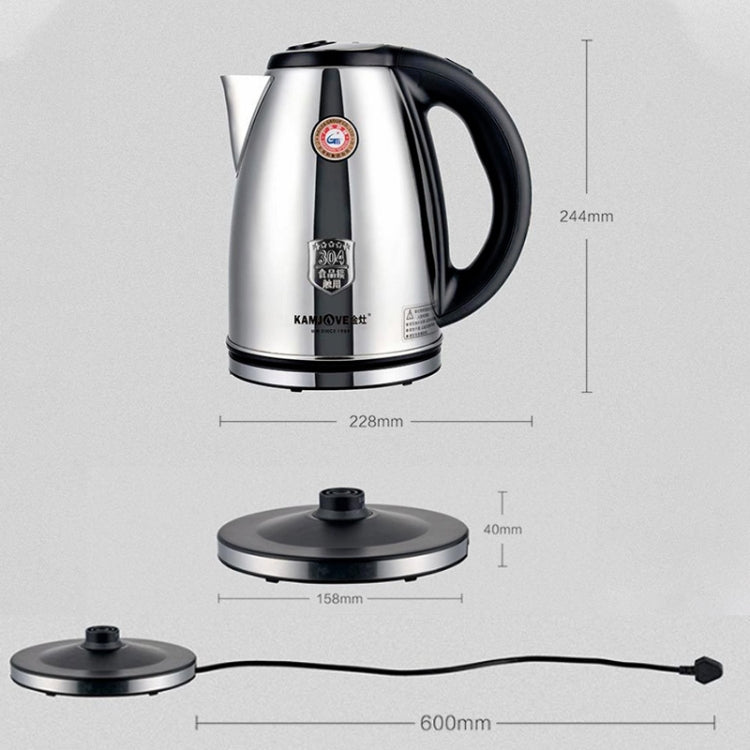 KAMJOVE T-190 Kettle Food Contact 304 Stainless Steel 2L Electric Kettle CN Plug(T-190 2L) Secondary image