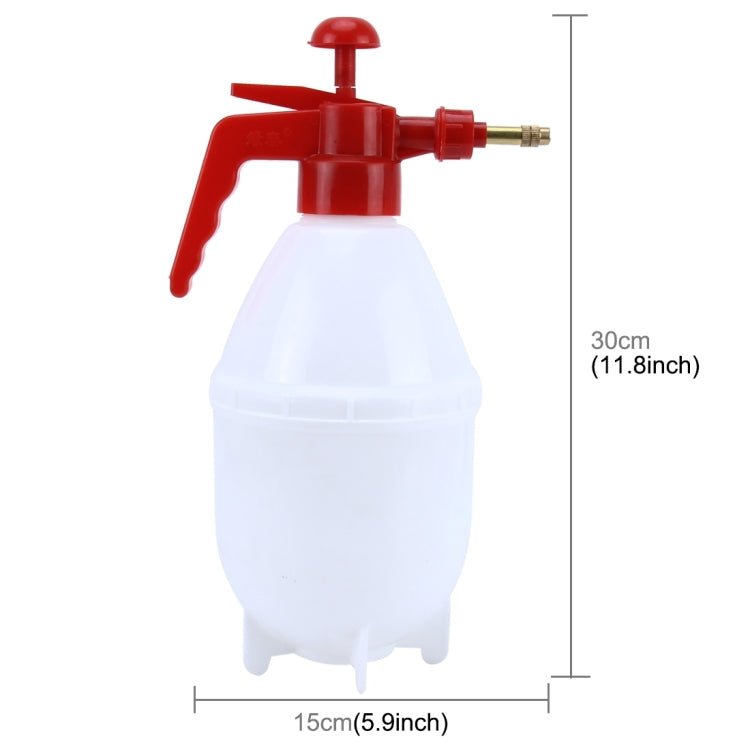 KANEED 1.5L Corrosion - Resistant Hand - pressure Hand Pump Pressure Sprayer Water Bottle for Washing Car And Gardening(White) - British D'sire