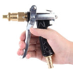 KANEED High Pressure Pure Copper Hose Nozzle Sprayer for Car Washing Garden/Lawn Watering Room/Deck/Floor Cleaning Support Adjustable Water Flow(Yellow) - British D'sire