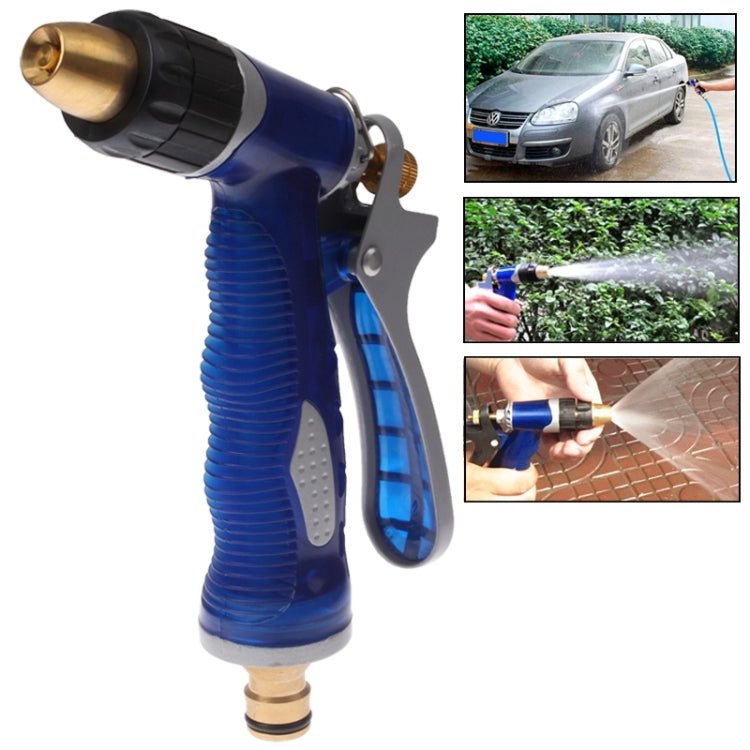 KANEED High Pressure Water Hose Nozzle Copper Water Gun Head for Home Car Washing(Blue) - British D'sire