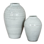Kemi Large Olpe Vase - Grey Glass Decorative Vase - Vases - British D'sire