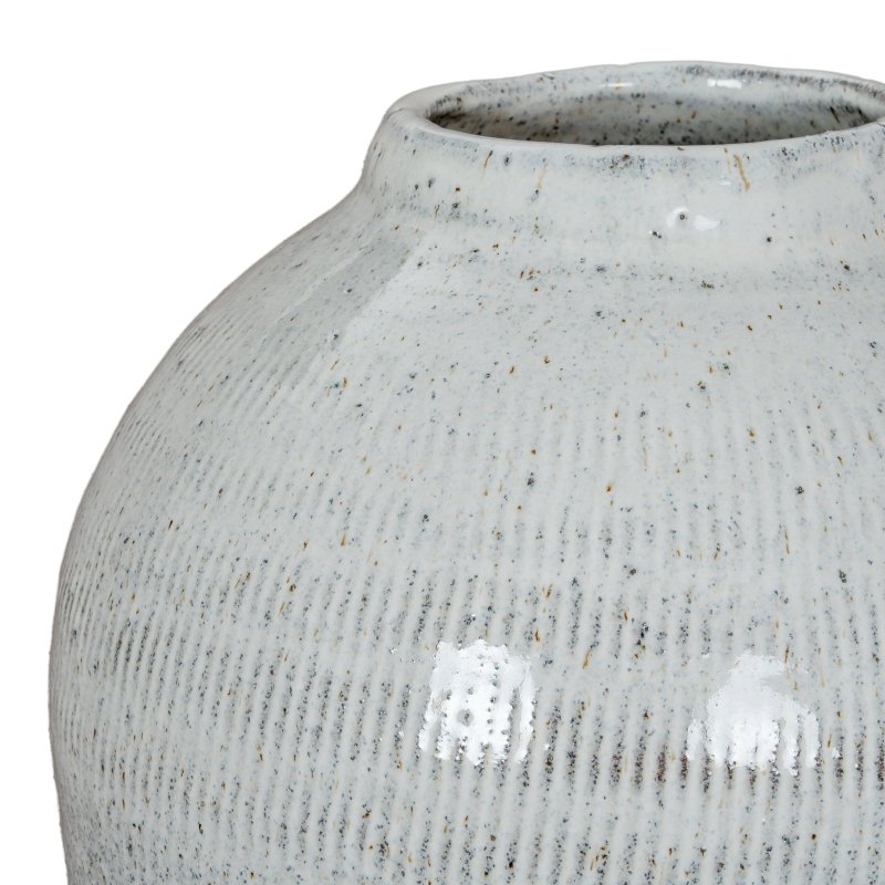 Kemi Large Olpe Vase - Grey Glass Decorative Vase - Vases - British D'sire