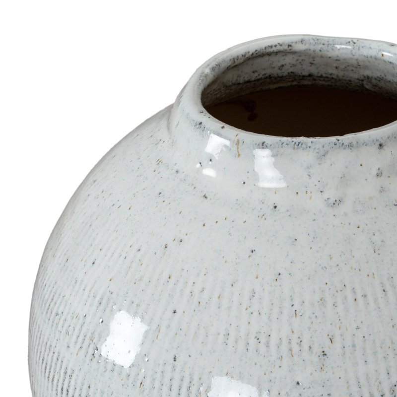 Kemi Large Olpe Vase - Grey Glass Decorative Vase - Vases - British D'sire