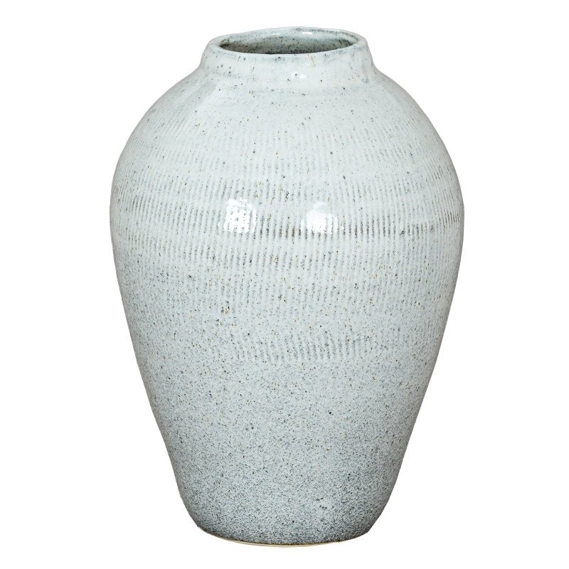 Kemi Large Olpe Vase - Grey Glass Decorative Vase - Vases - British D'sire