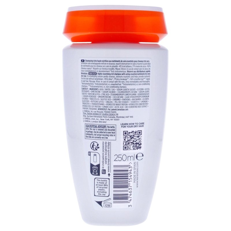 Kerastase - Nutritive High Nutrition Rich Shampoo for Unisex - 8.5 oz Shampoo Secondary image