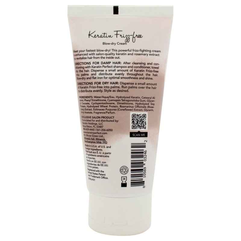 Keratin Perfect - Keratin Frizz-Free Blow Dry Cream for Unisex - 2.5 oz Cream Secondary image