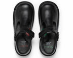 Kickers Junior's Kick T Vel Leather T Bar Shoes Black - Shoes - British D'sire