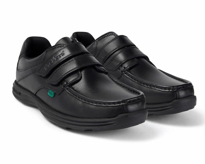 Kickers Reasan Strap Leather AM 112801 Shoes Black - Shoes - British D'sire