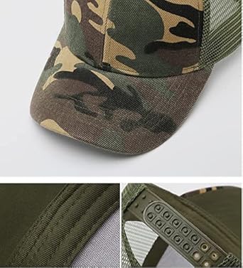 Kids Camo Mesh Baseball Cap – UV, Quick‑Dry (5–12 yr) - Caps - British D'sire