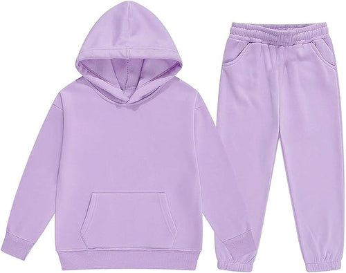 Kids Tracksuit Full Set Long Sleeve Hooded Sweatshirt and Sweatpants Jogging Set Track Suit Hoodie Joggers Sets 2 Piece Outfits Sweatsuits for Boys Girls