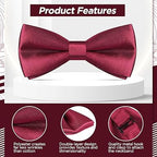 Kids Wine Red Pre‑Tied Silk Bow Tie – Adjustable - Kids Ties - British D'sire
