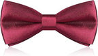Kids Wine Red Pre‑Tied Silk Bow Tie – Adjustable - Kids Ties - British D'sire