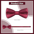 Kids Wine Red Pre‑Tied Silk Bow Tie – Adjustable - Kids Ties - British D'sire