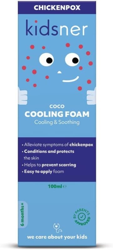 Kidsner, Coco - The Cooling Foam for Chickenpox, Easy to Apply Foam, Natural Ingredients, Direct Cooling and Soothing Effect, Child Friendly - 100ml - British D'sire Main image