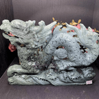 Kindfull Naure Crystal hand carved xiuyan jade dragon healing stone fengshui Crystal chinese dragon for sale - Stone Carving Statue - British D'sire