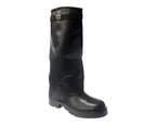 Knee High Faux Leather Fold Over Chunky Sole Boots - Boots - British D'sire