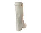 Knee High Faux Leather Fold Over Chunky Sole Boots - Boots - British D'sire