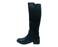 Knee High Full Zip Faux Leather Boots - Boots - British D'sire