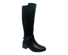 Knee High Full Zip Faux Leather Boots - Boots - British D'sire