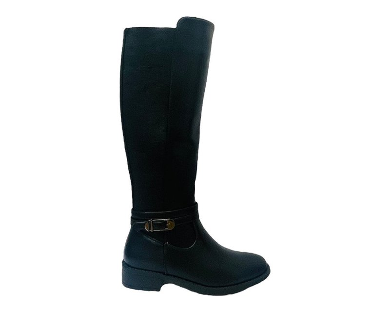Knee High Full Zip Faux Leather Boots - Boots - British D'sire