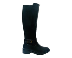 Knee High Full Zip Faux Leather Boots - Boots - British D'sire