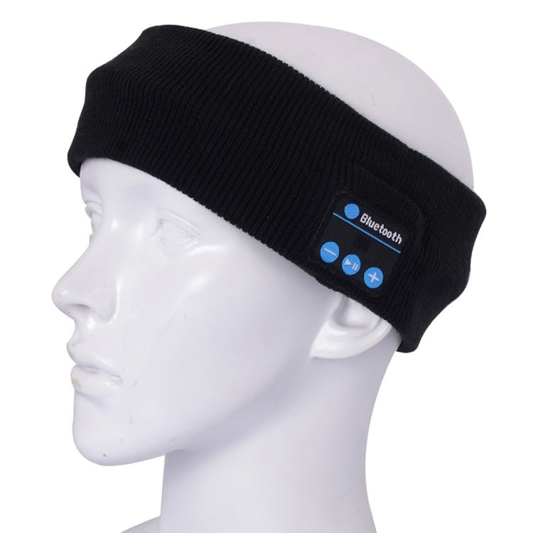 Knitted Bluetooth Headsfree Sport Music Headband with Mic for iPhone / Samsung and Other Bluetooth Devices(Black) - British D'sire