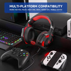 KOTION EACH G2000 Wired Game Headphones with LED Light(Black Red) - Headphone - British D'sire
