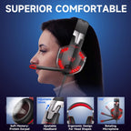 KOTION EACH G2000 Wired Game Headphones with LED Light(Black Red) - Headphone - British D'sire
