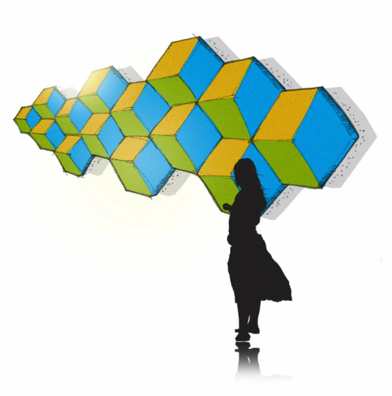 Kubrick Wall Mounted Acoustic Panel - Office Acoustic Panel - Wall Mounted - British D'sire