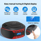 Kuephom W17 Portable Home CD Music Walkman FM Bluetooth Player UK Plug - British D'sire