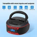 Kuephom W17 Portable Home CD Music Walkman FM Bluetooth Player US Plug - British D'sire