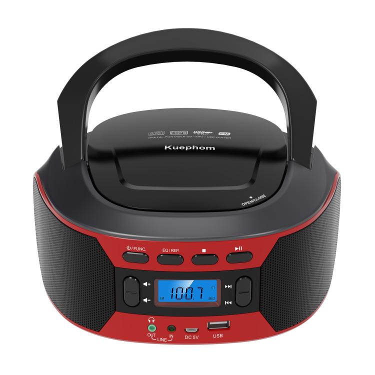 Kuephom W17 Portable Home CD Music Walkman FM Bluetooth Player US Plug - British D'sire Main image