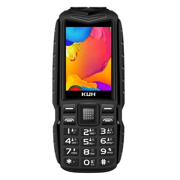KUH T3 Rugged Phone, Dustproof Shockproof, MTK6261DA, 2400mAh Battery, 2.4 inch, Dual SIM(Black) - British D'sire