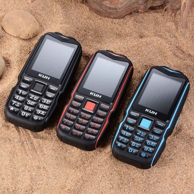 KUH T3 Rugged Phone, Dustproof Shockproof, MTK6261DA, 2400mAh Battery, 2.4 inch, Dual SIM(Black) - British D'sire
