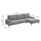 L - Shape 3 - Seat Sleeper Sofa Couch - Sofa Couch - British D'sire