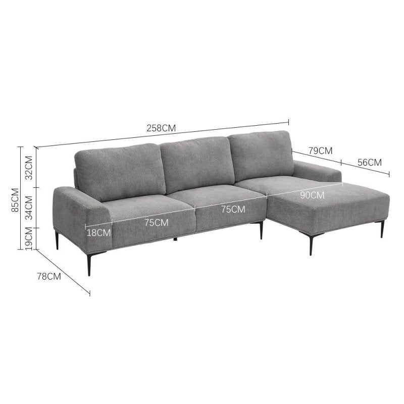 L - Shape 3 - Seat Sleeper Sofa Couch - Sofa Couch - British D'sire