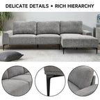 L - Shape 3 - Seat Sleeper Sofa Couch - Sofa Couch - British D'sire