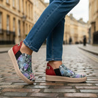 La Princess - Python - denim print leather slip on sneaker - Sneaker - British D'sire