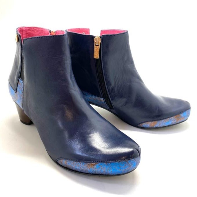 La Rui - Navy/Bronze - Ankle boot - Boot - British D'sire