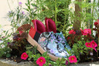 La Princess - Python- denim print leather slip on sneaker - Chanii B