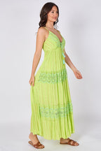 Lace Detail Boho Maxi Dress - Dresses - British D'sire