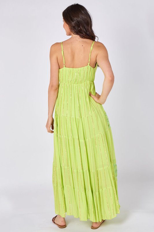 Lace Detail Boho Maxi Dress - Dresses - British D'sire