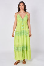 Lace Detail Boho Maxi Dress - Dresses - British D'sire