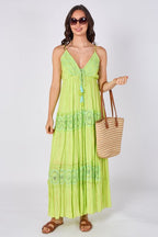 Lace Detail Boho Maxi Dress - Dresses - British D'sire