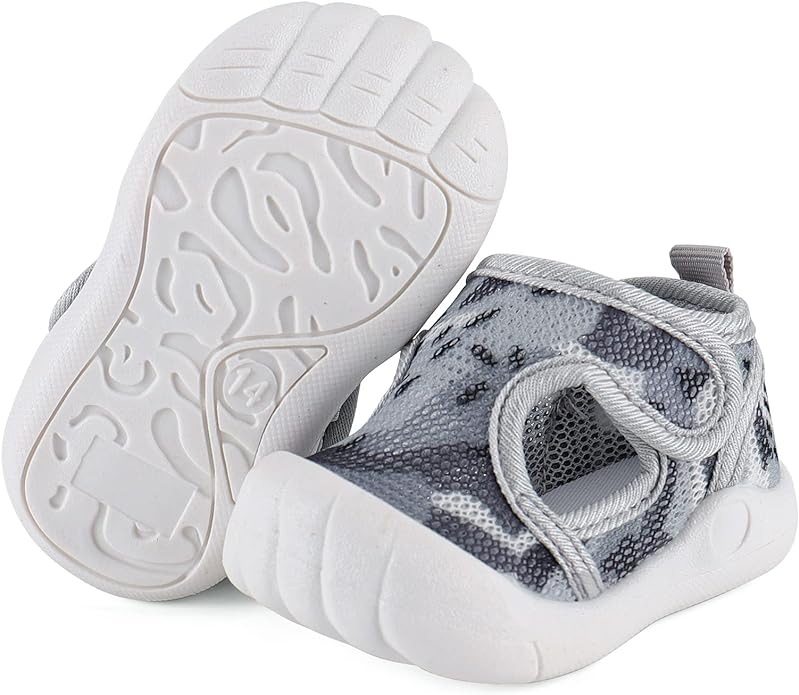 LACOFIA Baby Boys Girls First Walking Shoes Toddler Anti - Slip Breathable Sneakers Infant Trainers - British D'sire Main image